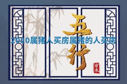 2020属猪 🅱 人买房 属 💻 猪的人买房