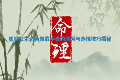🕎 属猴女生适合佩 🦢 戴手表的原因与选择技巧揭秘